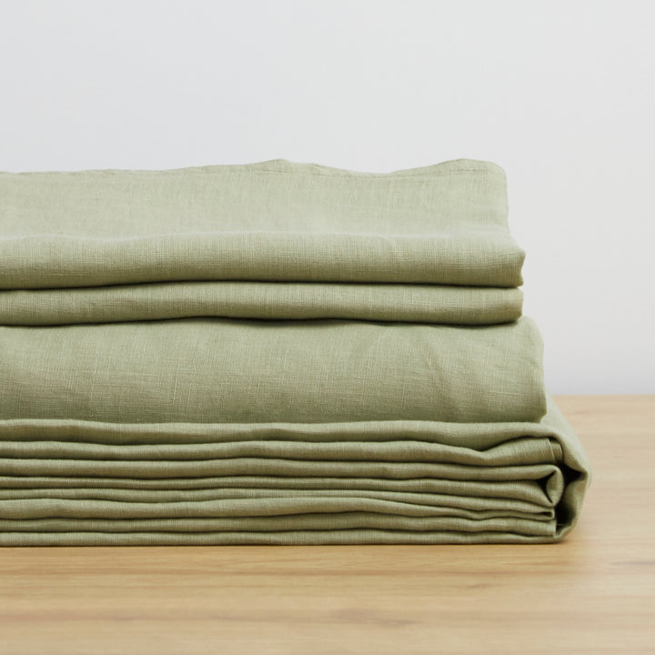 Sage, Linen Sheet Set, 100% French Flax Linen