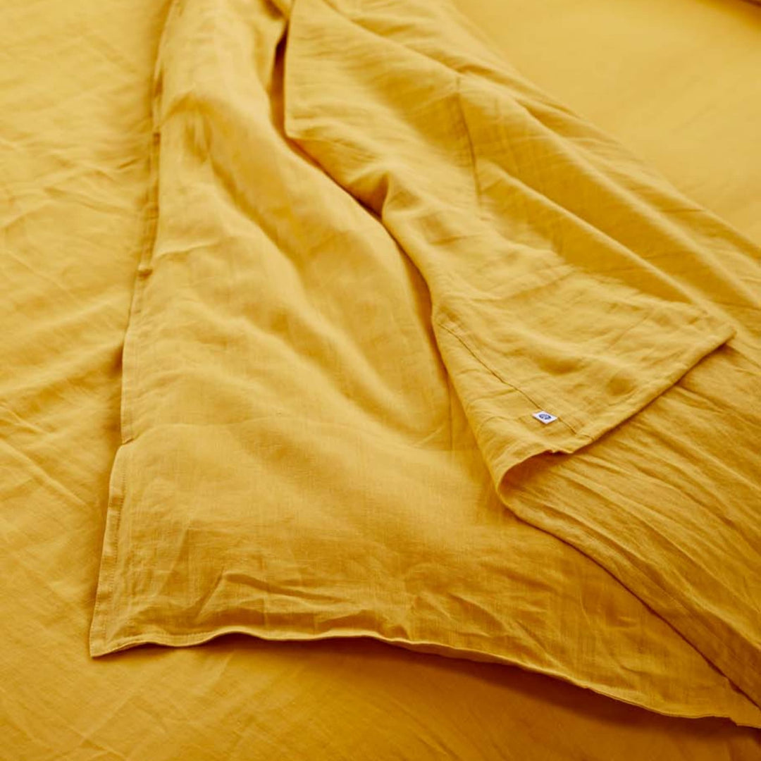 Turmeric, Duvet Cover Set, 100% French Flax Linen