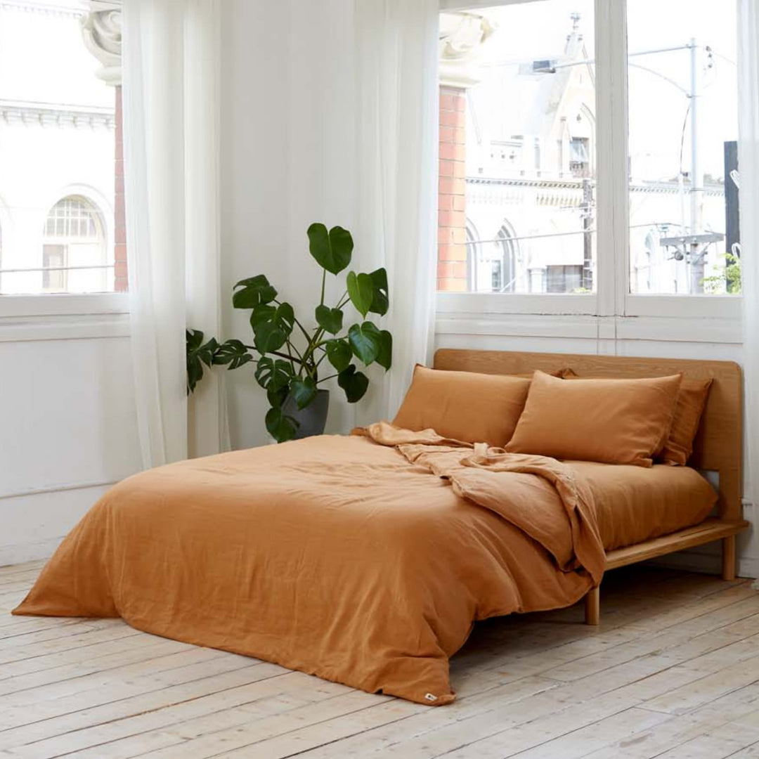 Cinnamon, Duvet Cover Set, 100% French Flax Linen