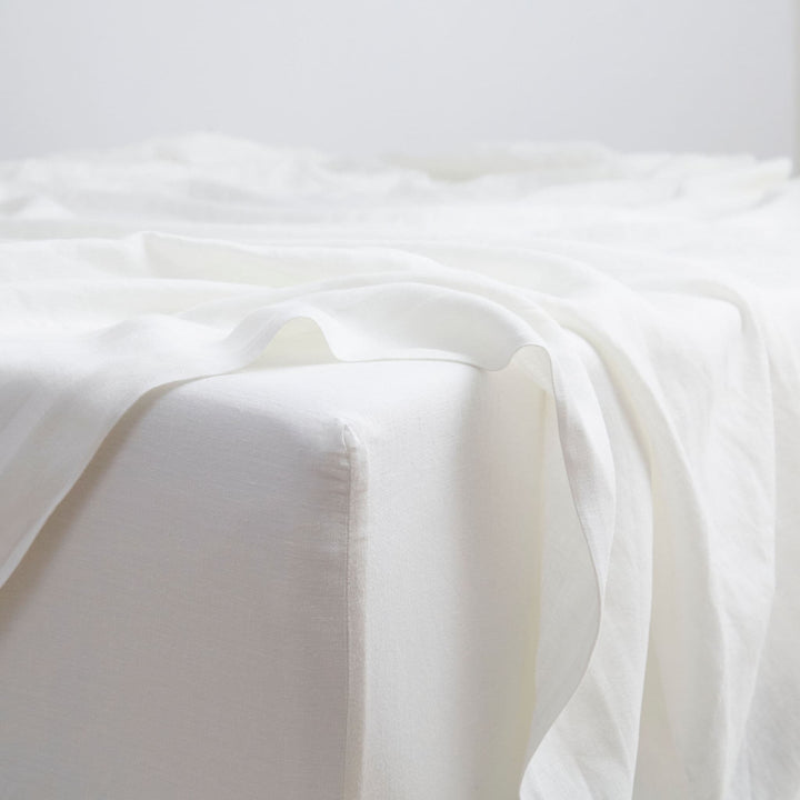 Sea-Salt, Fitted Sheet, 100% French Flax Linen