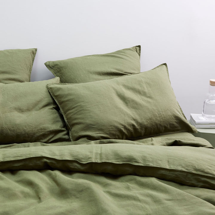 Olive, Duvet Cover Set, 100% French Flax Linen