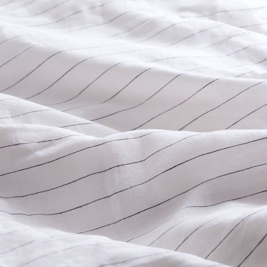 Stripe, Fitted Sheet, 100% French Flax Linen