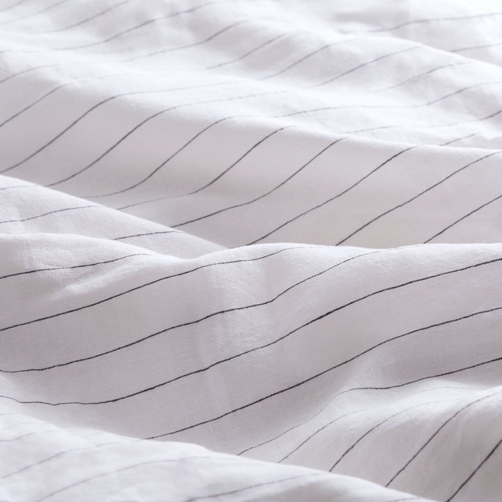 Stripe, Fitted Sheet, 100% French Flax Linen